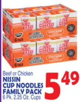 Bravo Supermarkets NISSIN CUP NOODLES FAMILY PACK offer