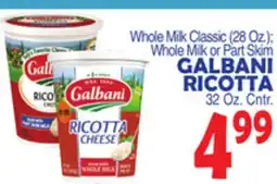 Bravo Supermarkets GALBANI RICOTTA 32 Oz. Cntr offer