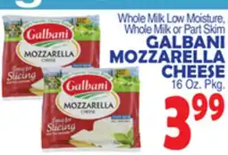 Bravo Supermarkets GALBANI MOZZARELLA CHEESE 16 Oz. Pkg offer