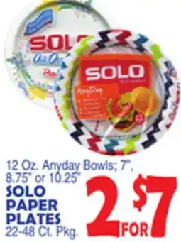Bravo Supermarkets SOLO PAPER PLATES 22-48 Ct. Pkg offer