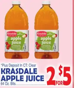 Bravo Supermarkets KRASDALE APPLE JUICE offer