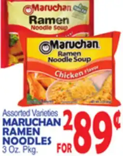 Bravo Supermarkets MARUCHAN RAMEN NOODLES 3 Oz. Pkg offer
