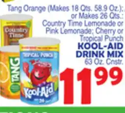 Bravo Supermarkets KOOL-AID DRINK MIX 63 Oz. Cnstr offer