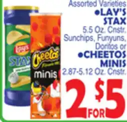 Bravo Supermarkets LAY'S STAX 5.5 Oz. Cnstr offer