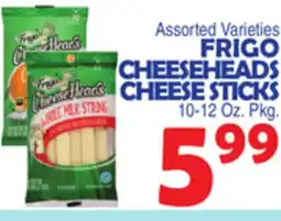 Bravo Supermarkets FRIGO CHEESEHEADS CHEESE STICKS offer