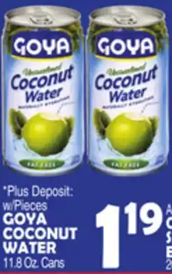 Bravo Supermarkets GOYA COCONUT WATER offer
