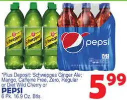 Bravo Supermarkets PEPSI 6 Pk. 16.9 Oz. Btls offer