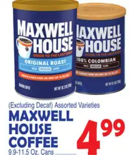 Bravo Supermarkets MAXWELL HOUSE COFFEE offer