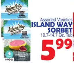 Bravo Supermarkets ISLAND WAY SORBET offer