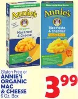 Bravo Supermarkets ANNIE'S ORGANIC MAC & CHEESE offer
