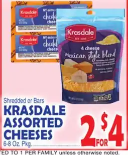 Bravo Supermarkets KRASDALE ASSORTED CHEESES 6-8 Oz. Pkg offer
