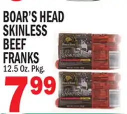 Bravo Supermarkets BOAR'S HEAD SKINLESS BEEF FRANKS offer