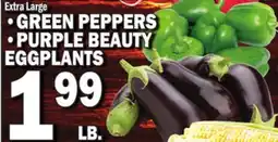 Bravo Supermarkets GREEN PEPPERS, PURPLE BEAUTY EGGPLANTS offer