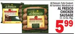 Bravo Supermarkets AL FRESCO CHICKEN SAUSAGE offer