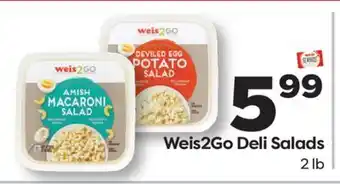 Weis Markets Weis2Go Deli Salads offer