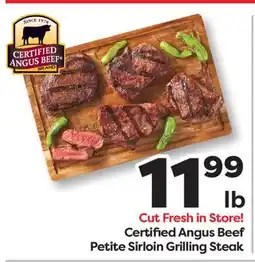 Weis Markets Certified Angus Beef Petite Sirloin Grilling Steak offer