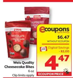 Weis Markets Weis Quality Cheesecake Bites offer