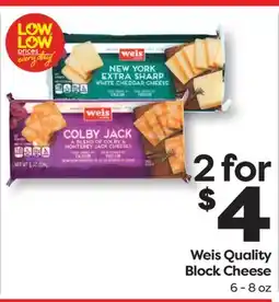 Weis Markets Weis Quality Block Cheese offer