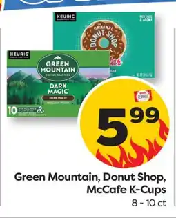 Weis Markets Green Mountain, Donut Shop, McCafe K-Cups offer