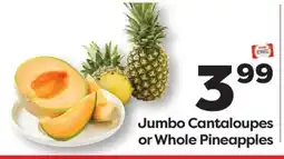 Weis Markets Jumbo Cantaloupes or Whole Pineapples offer