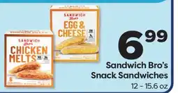 Weis Markets Sandwich Bro's Snack Sandwiches offer