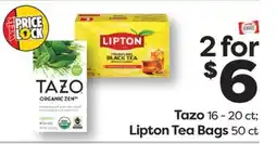 Weis Markets Tazo 16-20 ct Lipton Tea Bags 50 ct offer