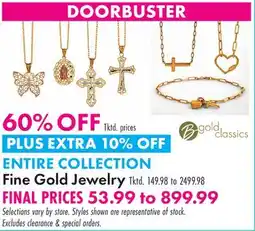 Boscov's ENTIRE COLLECTION Fine Gold Jewelry offer