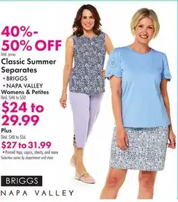 Boscov's Classic Summer Separates offer