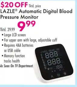 Boscov's LAZLE Automatic Digital Blood Pressure Monitor offer