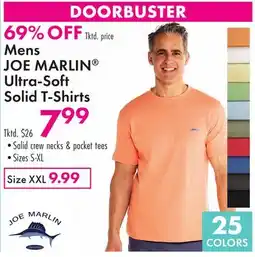 Boscov's Mens JOE MARLIN Ultra-Soft Solid T-Shirts offer