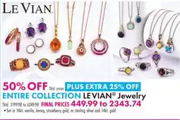 Boscov's ENTIRE COLLECTION LE VIAN Jewelry offer
