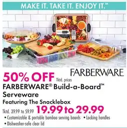 Boscov's FARBERWARE Build-a-Board Serveware offer