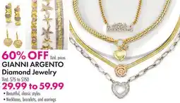 Boscov's GIANNI ARGENTO Diamond Jewelry offer