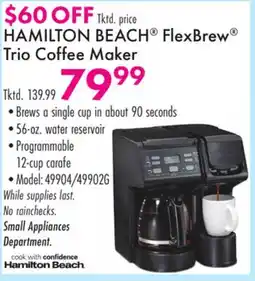Boscov's HAMILTON BEACH FlexBrew Trio Coffee Maker offer
