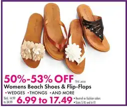 Boscov's Womens Beach Shoes & Flip-Flops offer