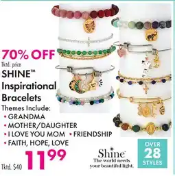 Boscov's SHINE Inspirational Bracelets offer