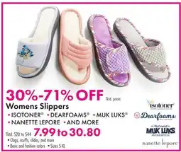 Boscov's Womens Slippers offer