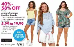 Boscov's Juniors Summer Fashion Trends offer