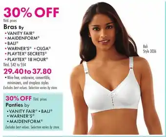 Boscov's Bras By offer