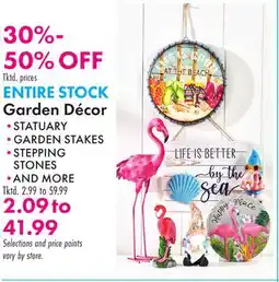 Boscov's ENTIRE STOCK Garden Décor offer