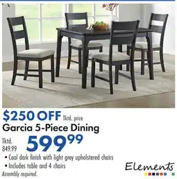Boscov's Garcia 5-Piece Dining offer