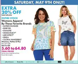 Boscov's ENTIRE STOCK Womens Apparel By These Favorite Brands offer