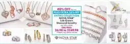 Boscov's NOVA STAR Lab Grown Diamond Jewelry offer