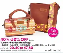 Boscov's Summer Fashion Handbags offer