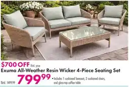 Boscov's Exuma All-Weather Resin Wicker 4-Piece Seating Set offer
