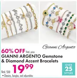 Boscov's GIANNI ARGENTO Gemstone & Diamond Accent Bracelets offer