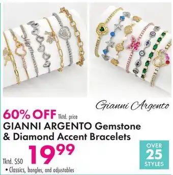 Boscov's GIANNI ARGENTO Gemstone & Diamond Accent Bracelets offer