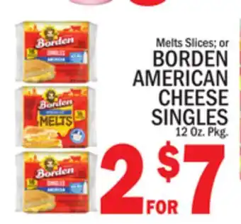 C Town BORDEN AMERICAN CHEESE SINGLES offer