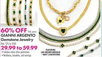 Boscov's GIANNI ARGENTO Gemstone Jewelry offer