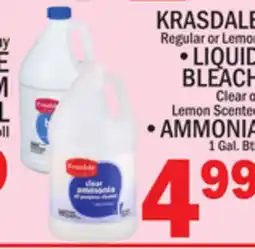 C Town KRASDALE LIQUID BLEACH, AMMONIA 1 Gal. Btl offer